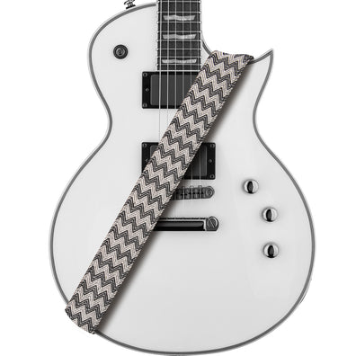 AMUMU Chevron Guitar Strap -HL02W-BW